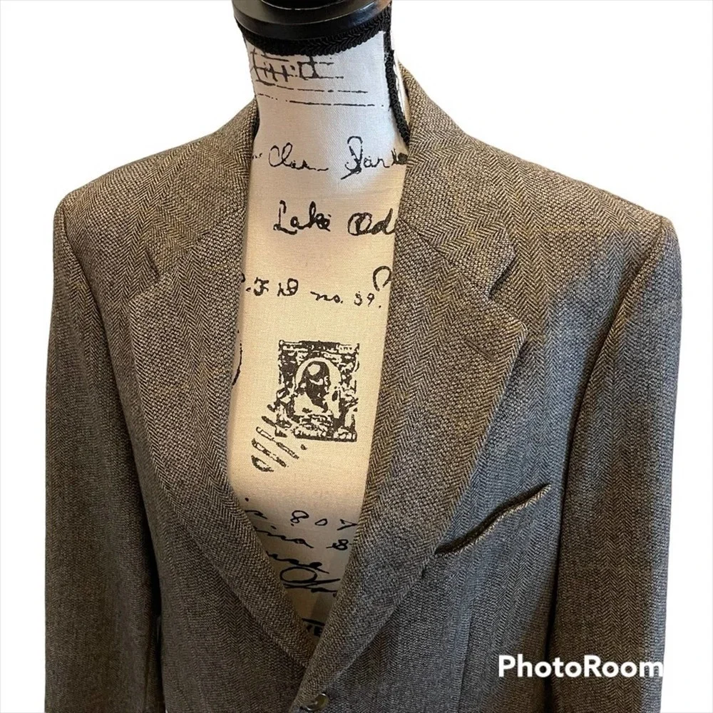 Ralph Lauren Suit Jacket Blazer Sport Coat Brown Size 42S Business office